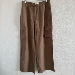 Abercrombie Smokey Brown Pull On Cargo Pants M